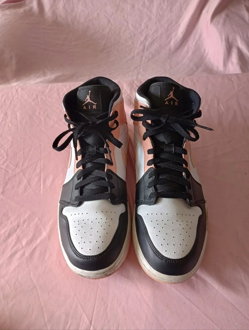 Nike Air Jordan 1 Mid Crimson Tint 554724-133 Shoes Sneakers Pink Men’s Size 12